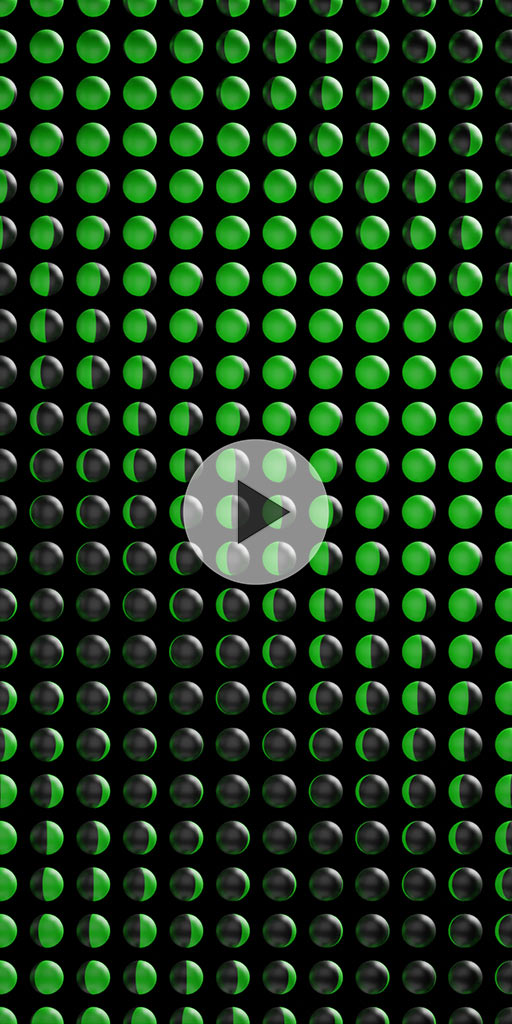 Black-and-green balls. Live wallpaper for Xaomi phones