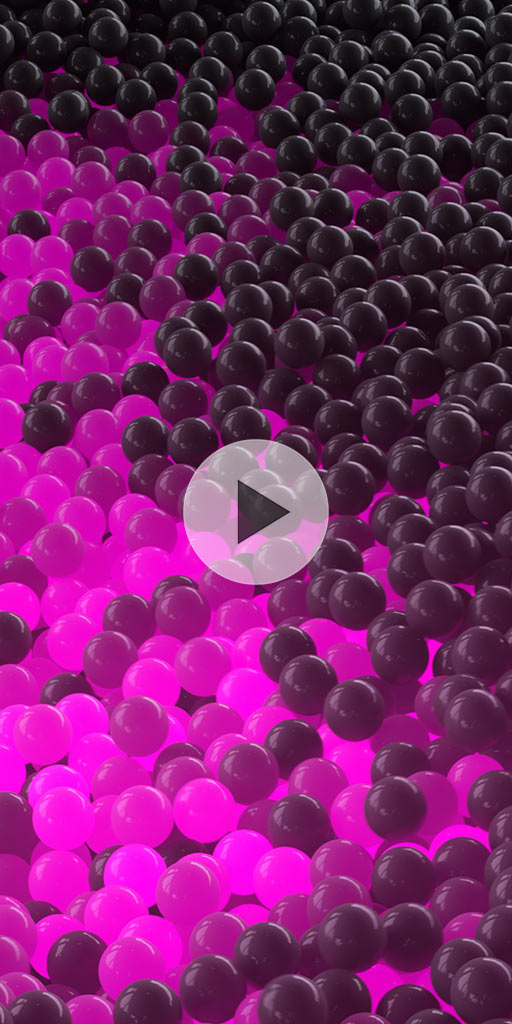 Black and purple balls. Live wallpaper for Lenovo phones