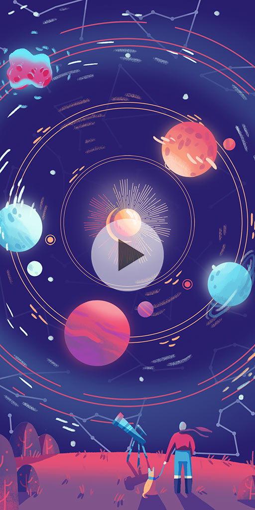 Solar system. Live wallpaper for Android