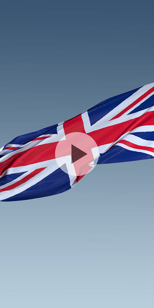 Britain flag. Live wallpaper with flag