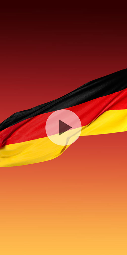 German flag. Live wallpaper with architectural objects