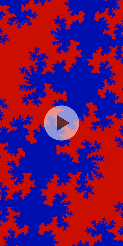 Blue and red 2d fractal. Live wallpaper for Xaomi phones