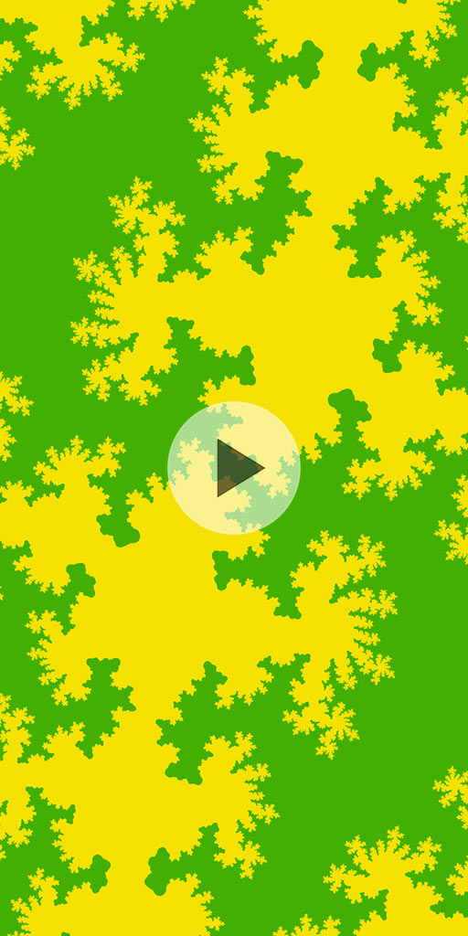 Green and yellow 2d fractal. Live wallpaper for Lenovo phones
