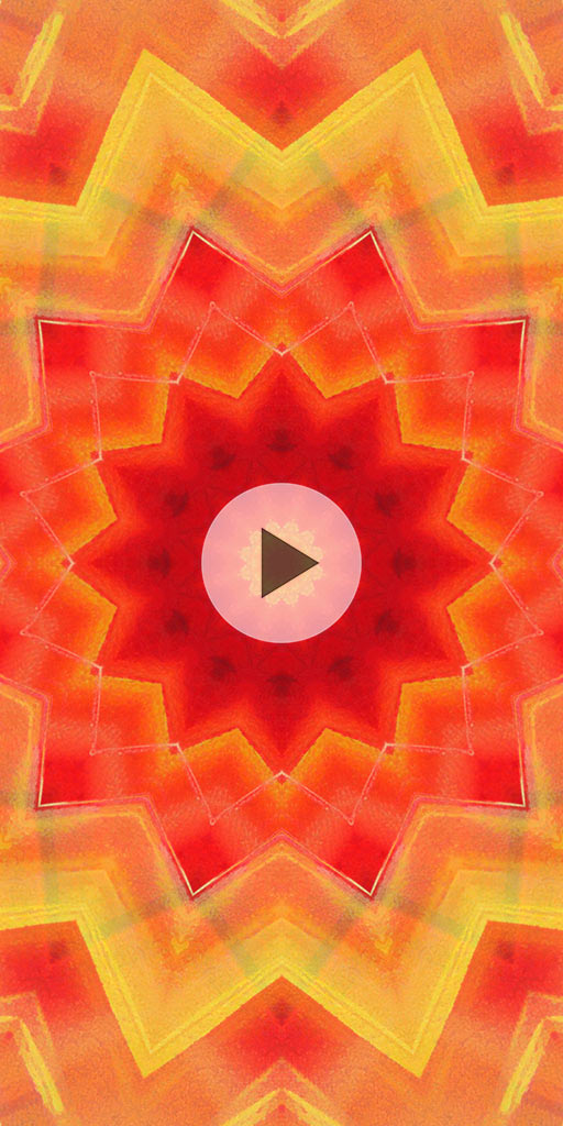 Kaleidoscope in red, orange and yellow colors. Live wallpaper for Android