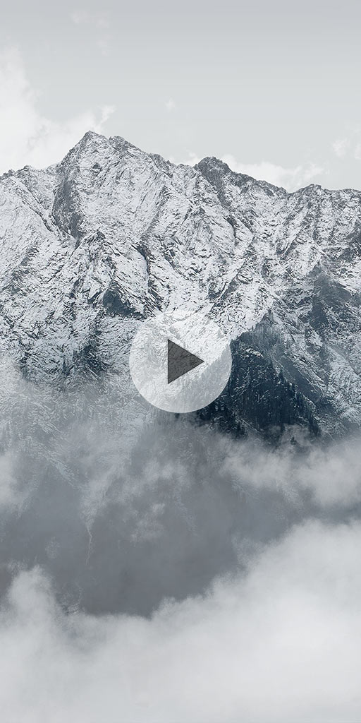 Mountains in the fog. Live wallpaper for Lenovo phones