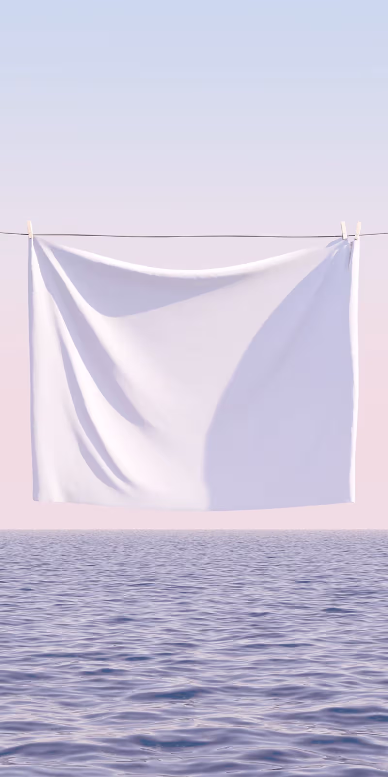 Soft bed sheets ripple and fold in a seamless loop.