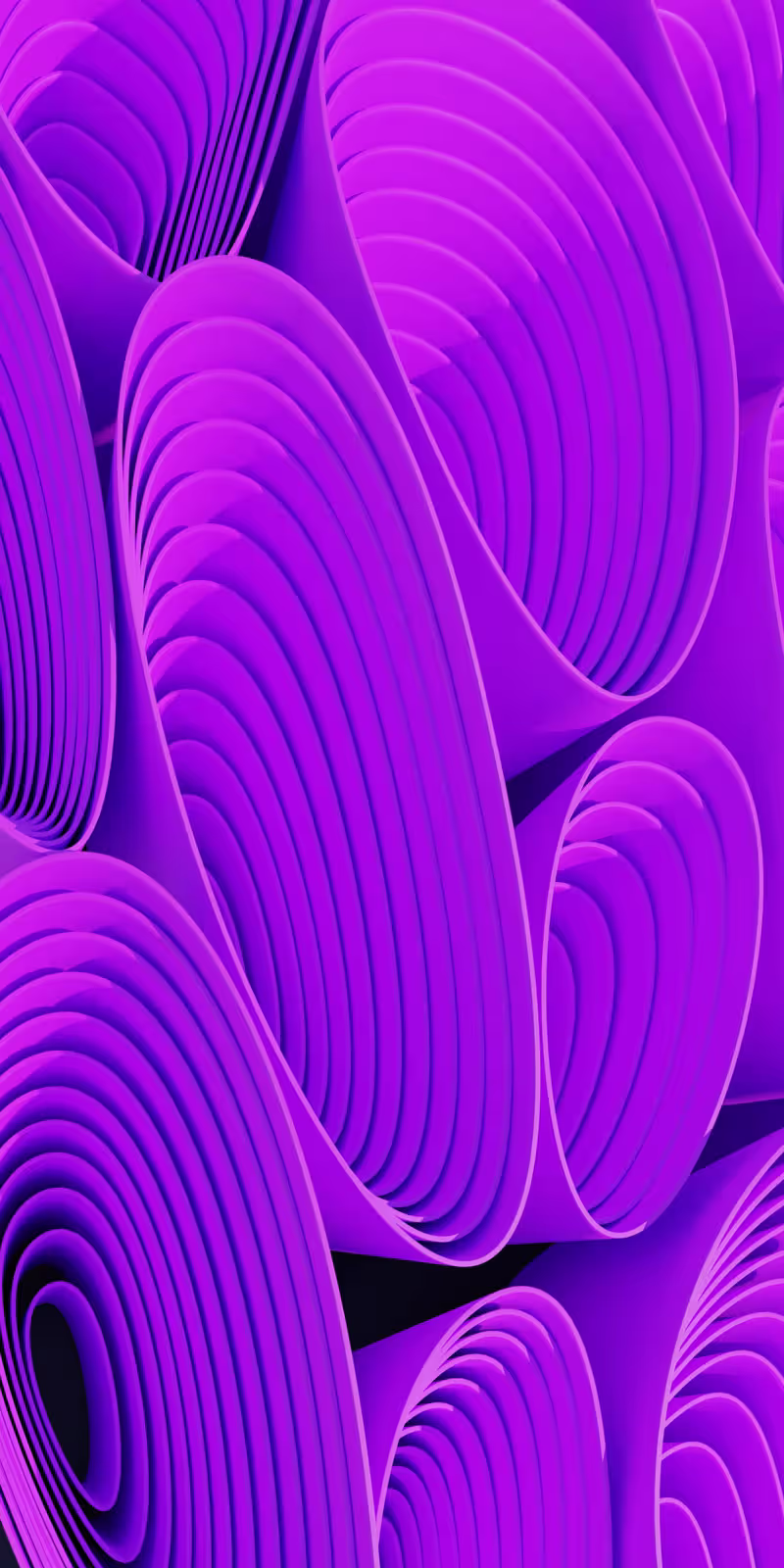 Abstract purple shapes flow and transform.