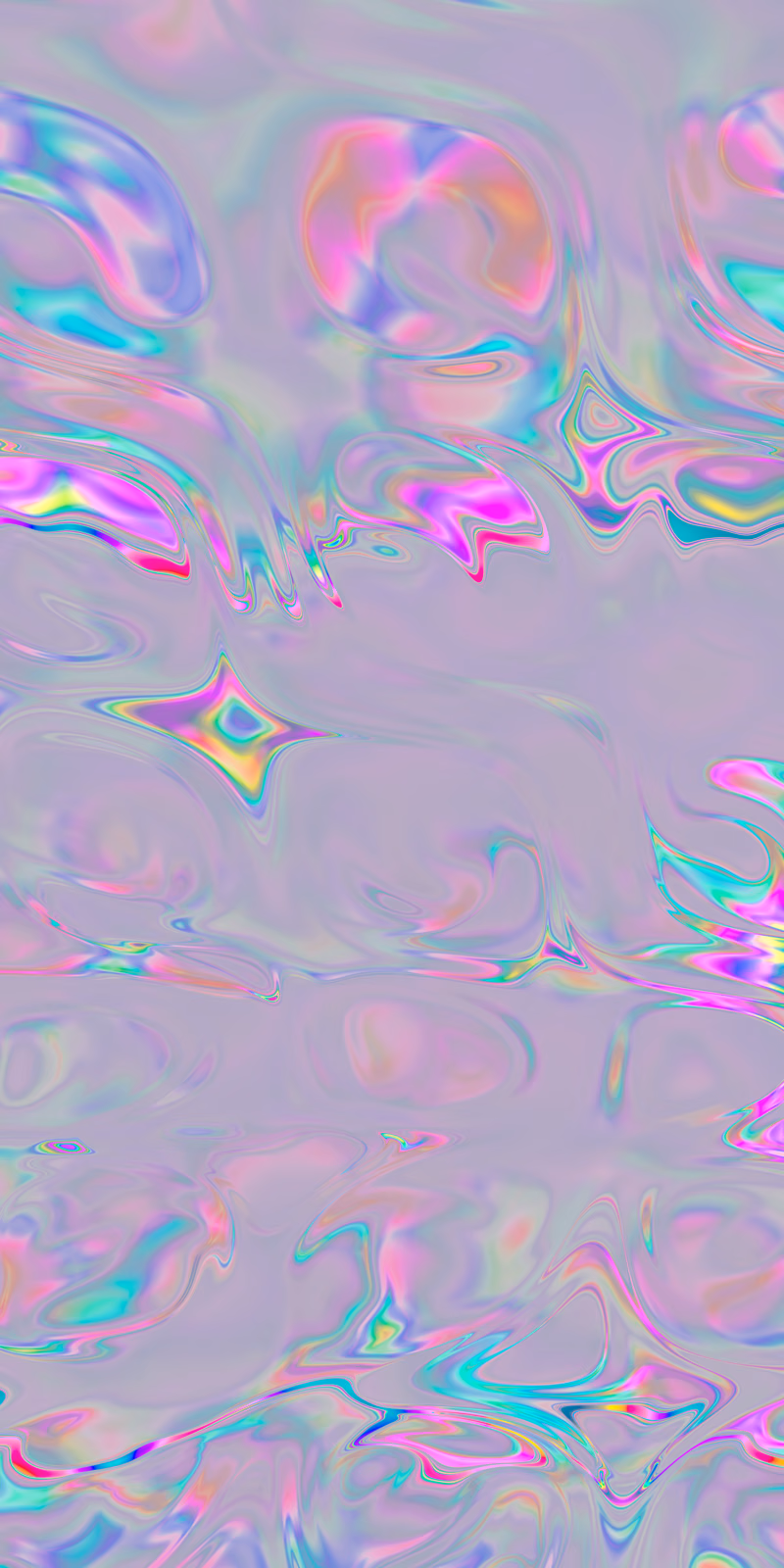 Medium-sized circles shimmer in soft pink, blue, and purple.