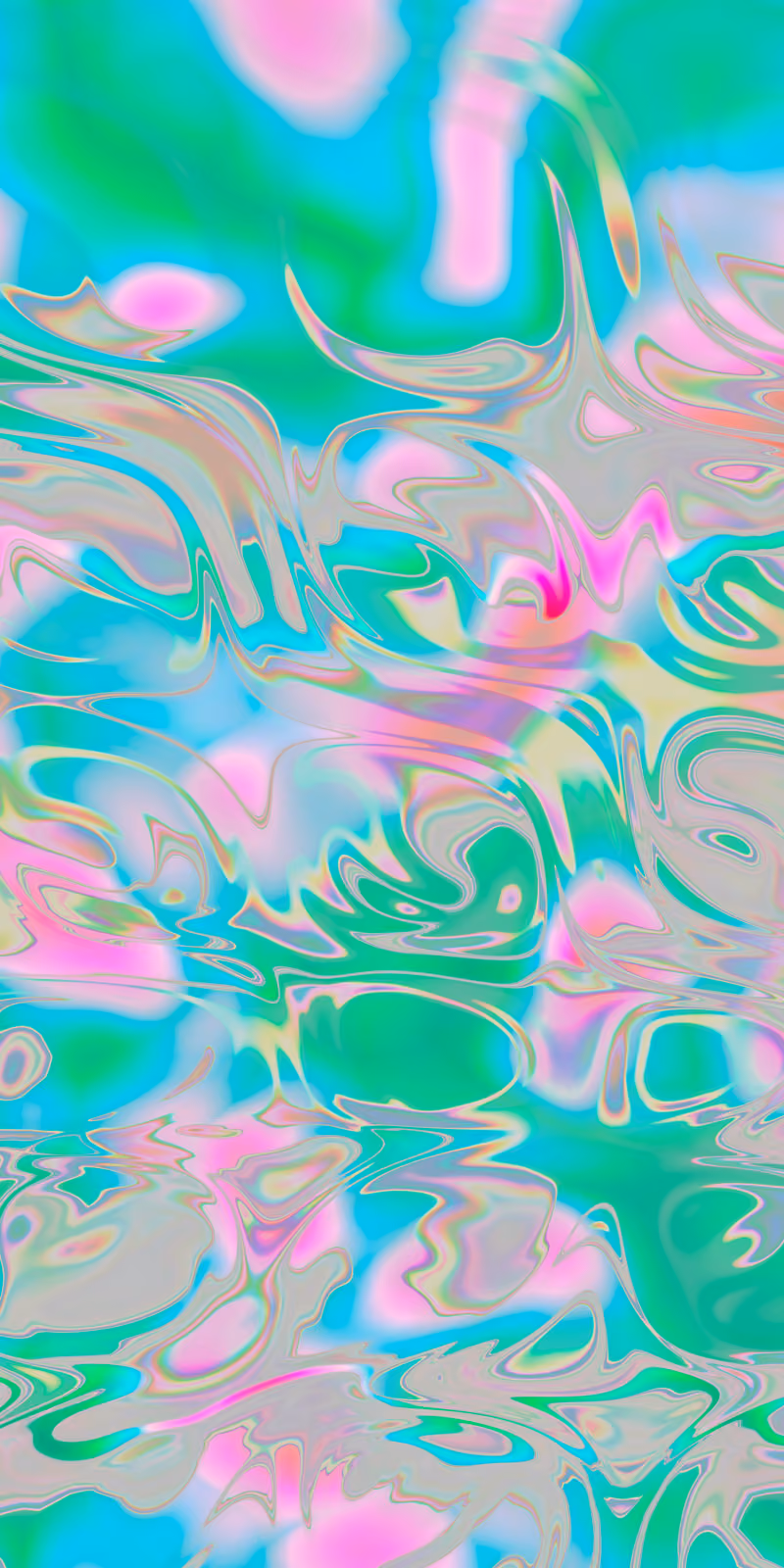 Medium-sized turquoise-and-pink circles ripple in a seamless loop.
