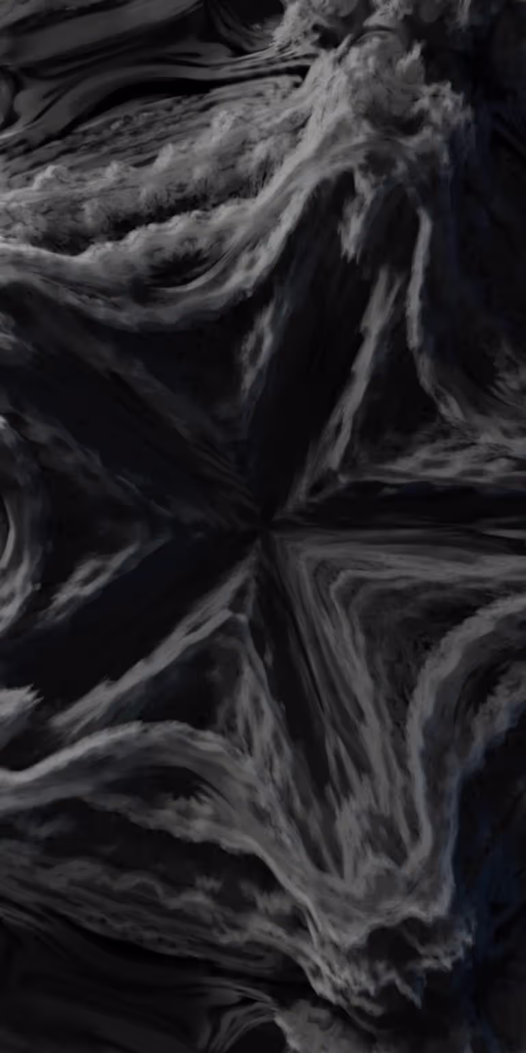 A black-and-white fractal unfolds in a seamless loop.