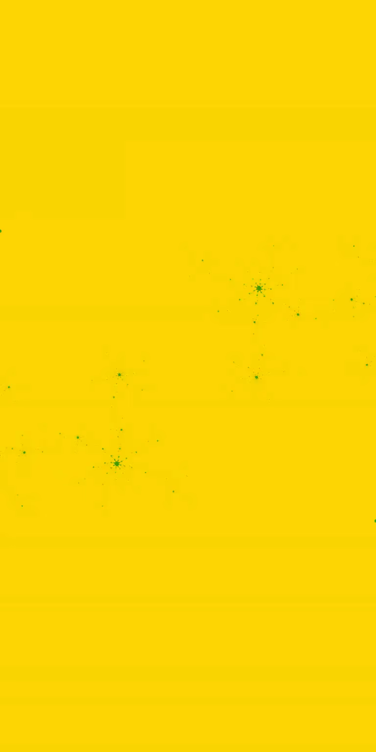 A green-and-yellow Mandelbrot fractal unfolds in a seamless loop.
