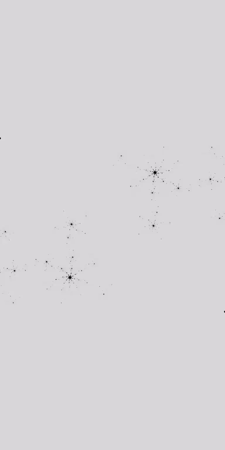 A gray-and-black Mandelbrot fractal unfolds in a seamless loop.