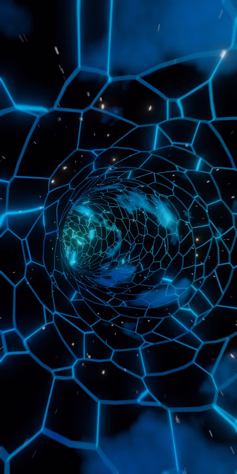 Flight in the hyperspace tunnel.