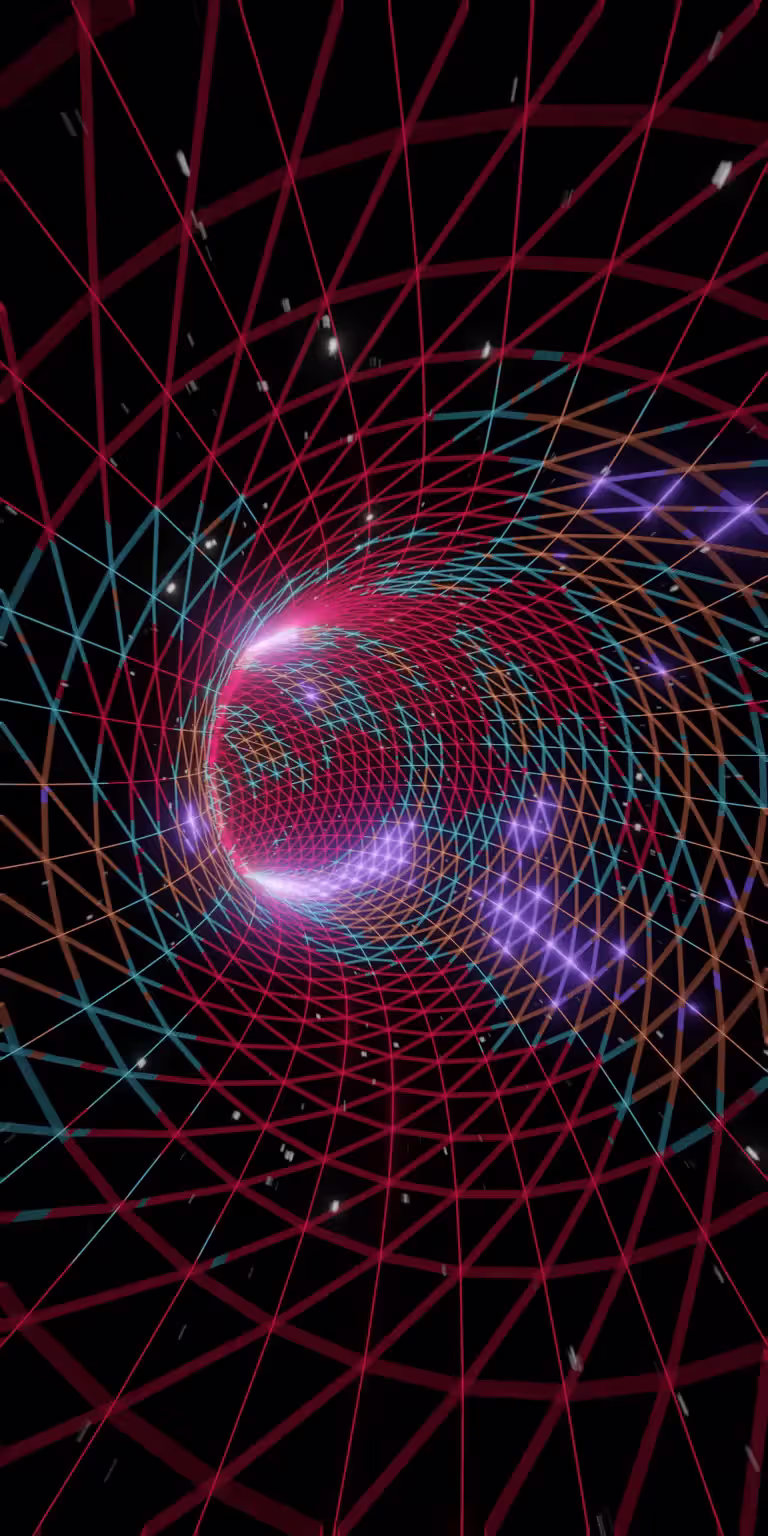 Flight in the hyperspace tunnel.