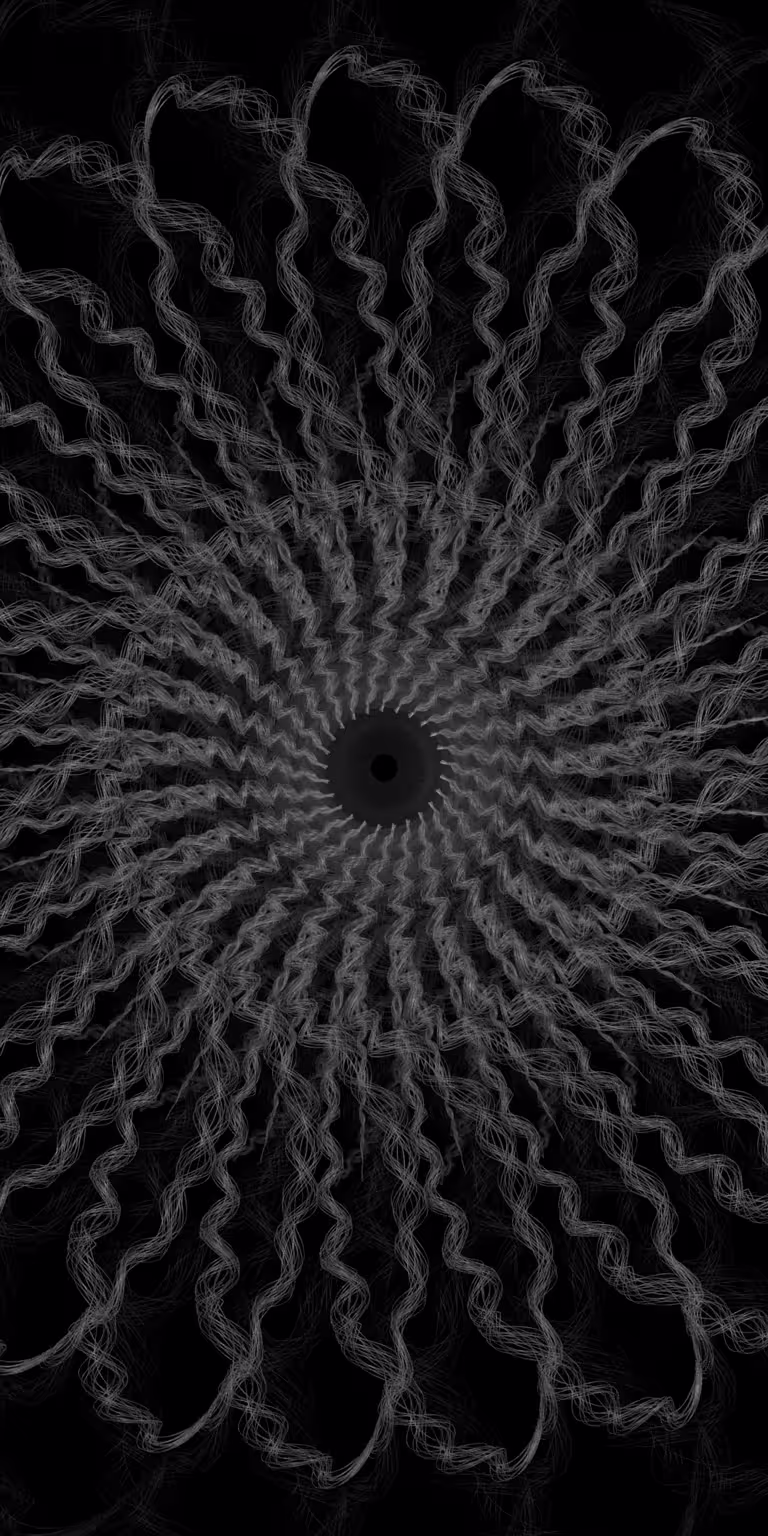 Mesmerizing transformations of a white lace pattern.