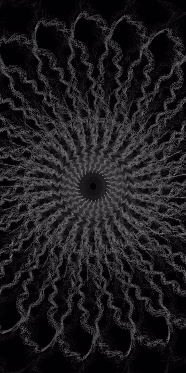 Mesmerizing transformations of a white lace pattern.