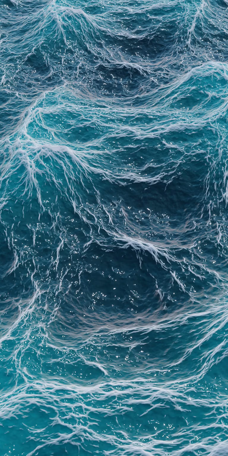 Ocean waves roll in a seamless loop.