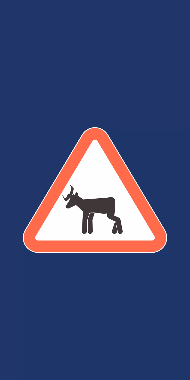 A moose road sign sways in a seamless loop.