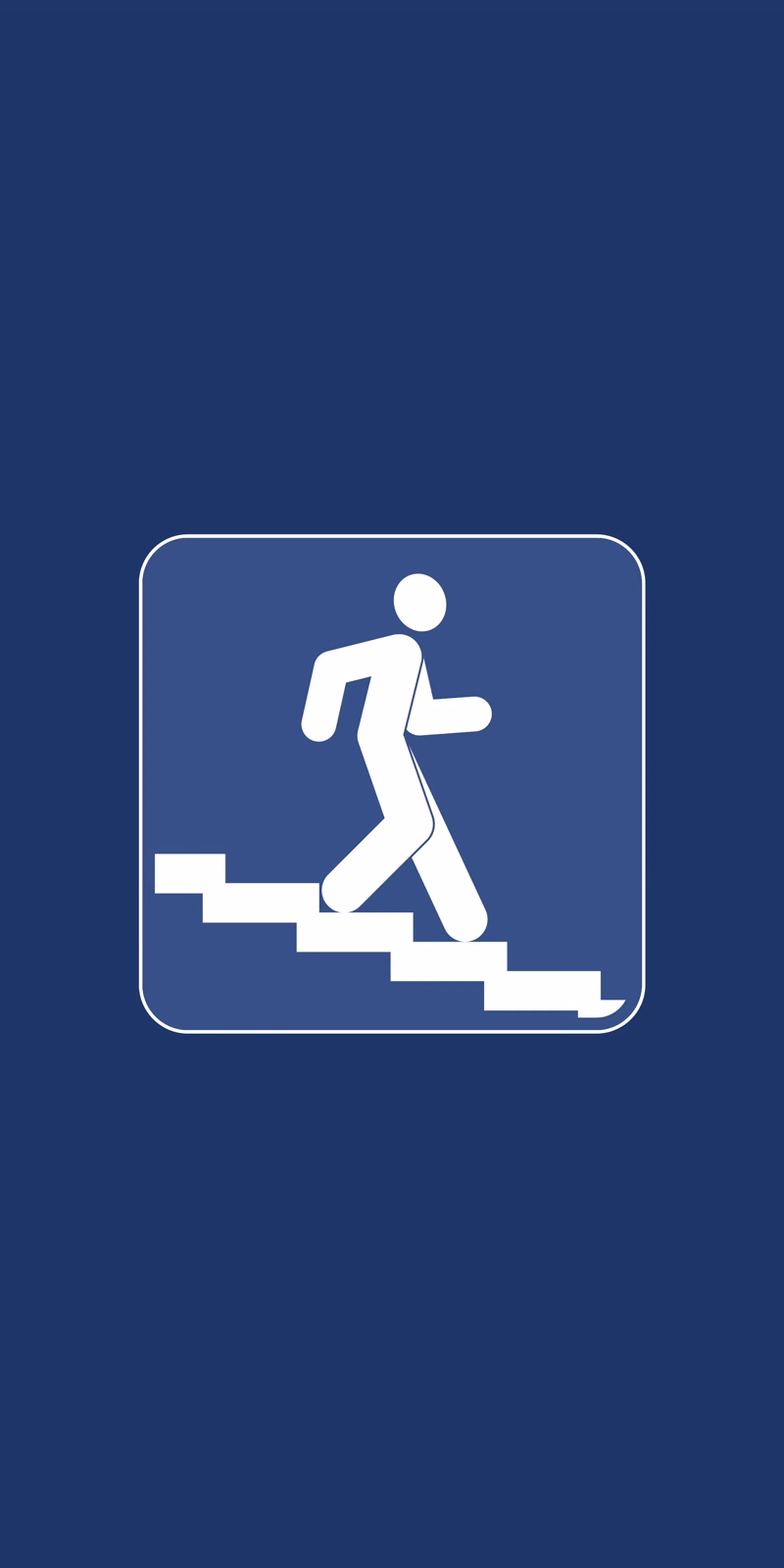 A downward pedestrian road sign sways in a seamless loop.