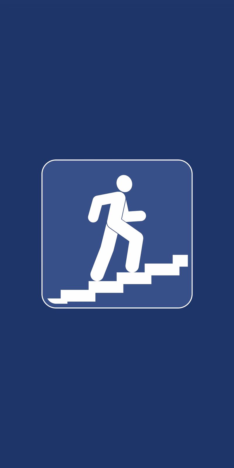 An upward pedestrian road sign sways in a seamless loop.