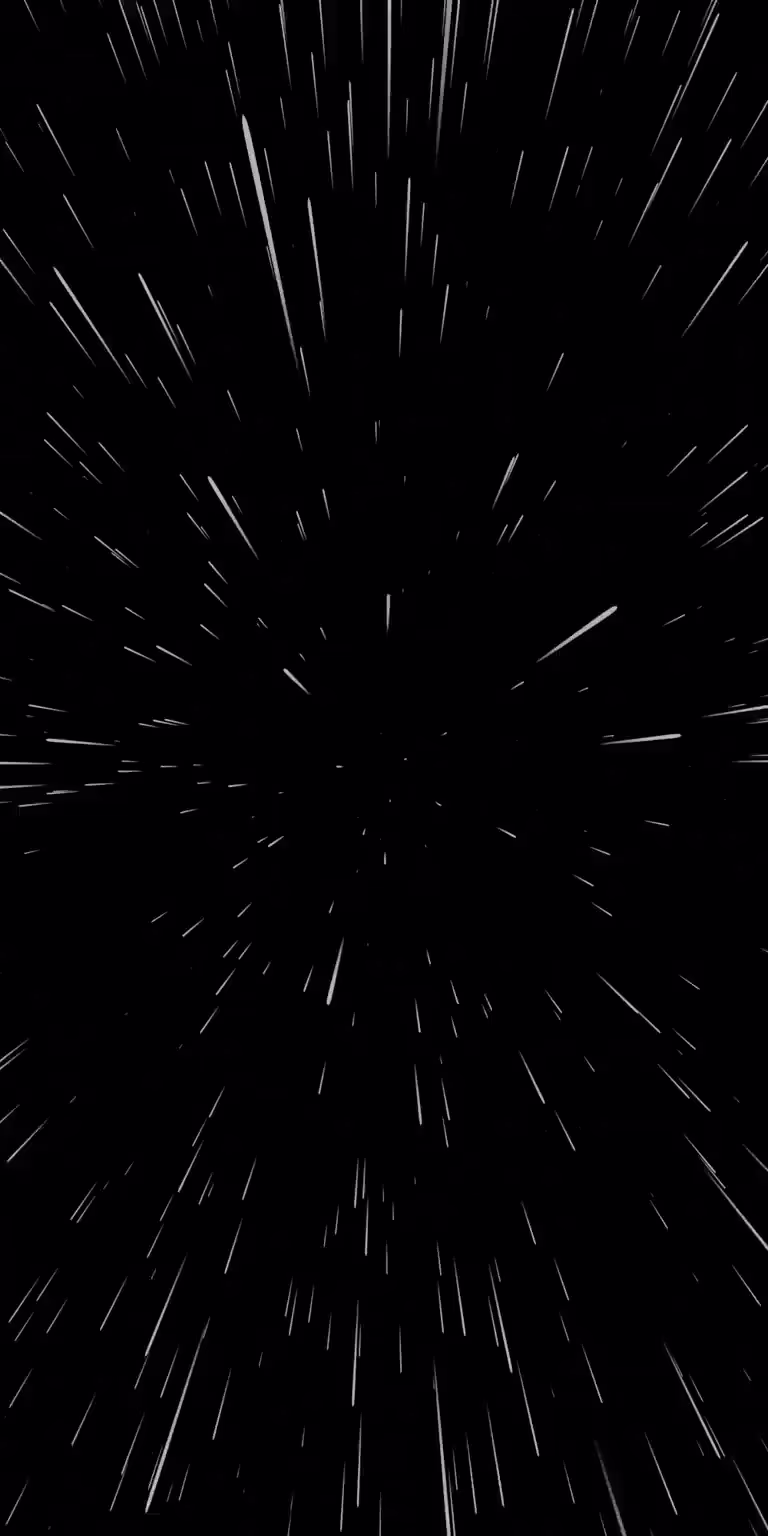 Flying through space screensaver. Stars in lines. Like in DOS and Microsoft Windows.