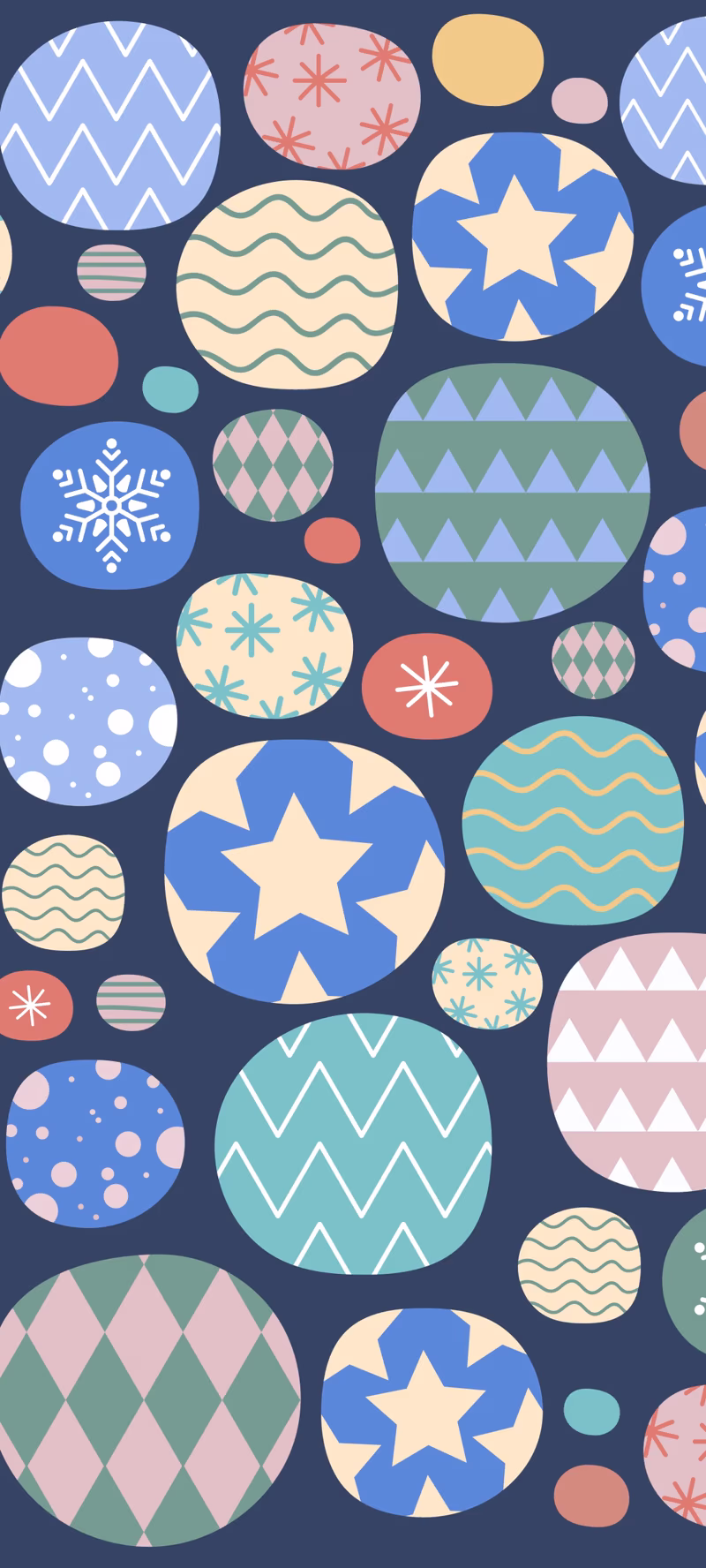 Abstract pattern with stylized stones.