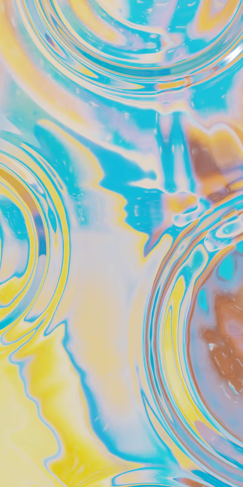 Ripples spread across the surface of the water.
